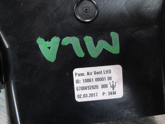 2017-2020 Maserati Levante M161 Dash Front Right Trim Bezel Air Vent 6700492820