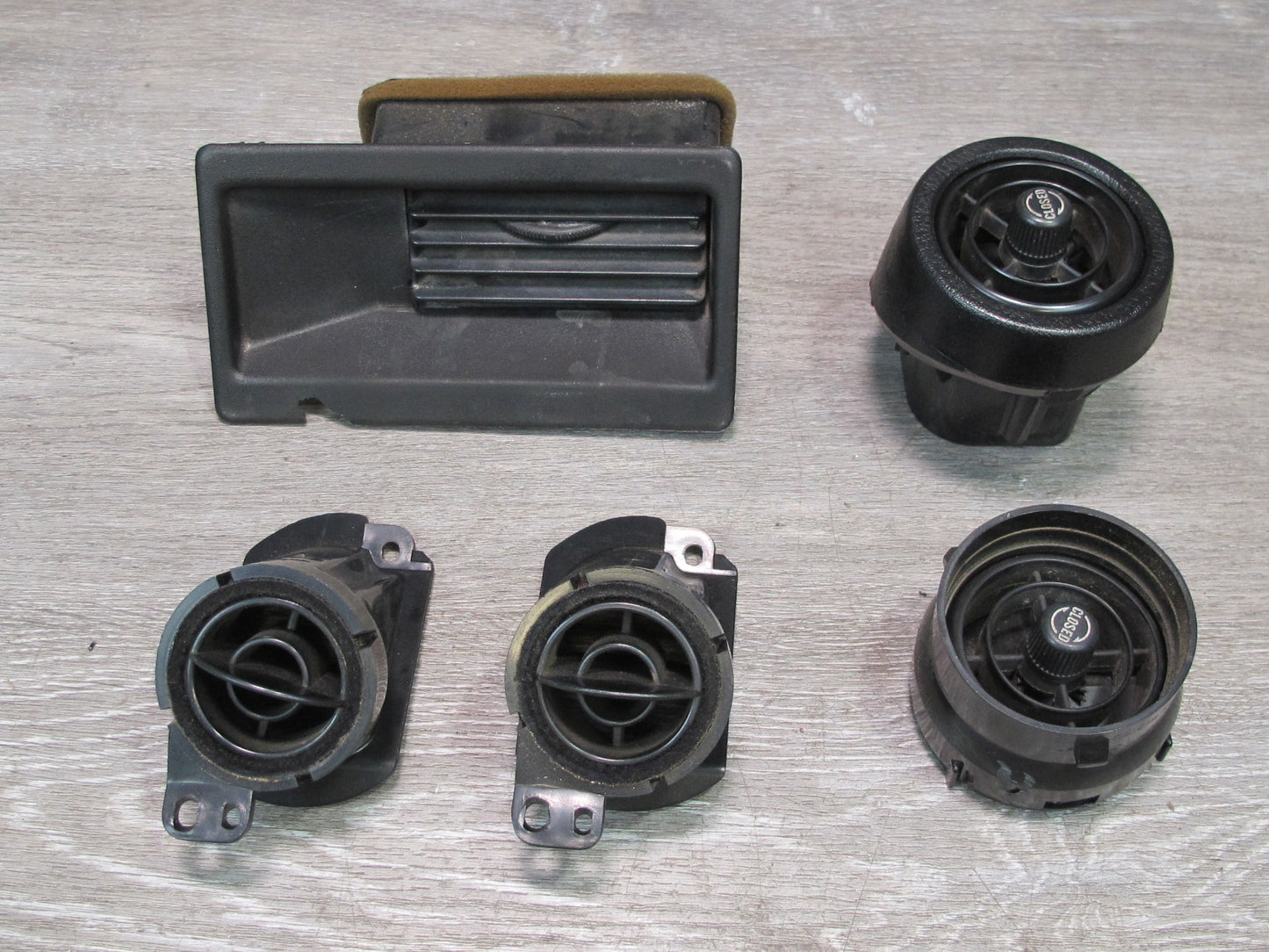 85-89 Toyota MR2 AW15 Set of 5 Dash Left Right Center & Lower Air Vent Trim OEM