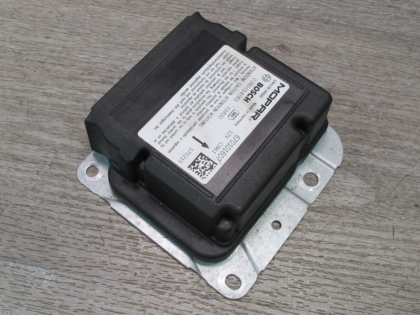 2017-2020 Maserati Levante M161 Data Restraint Diagnostic Control Module