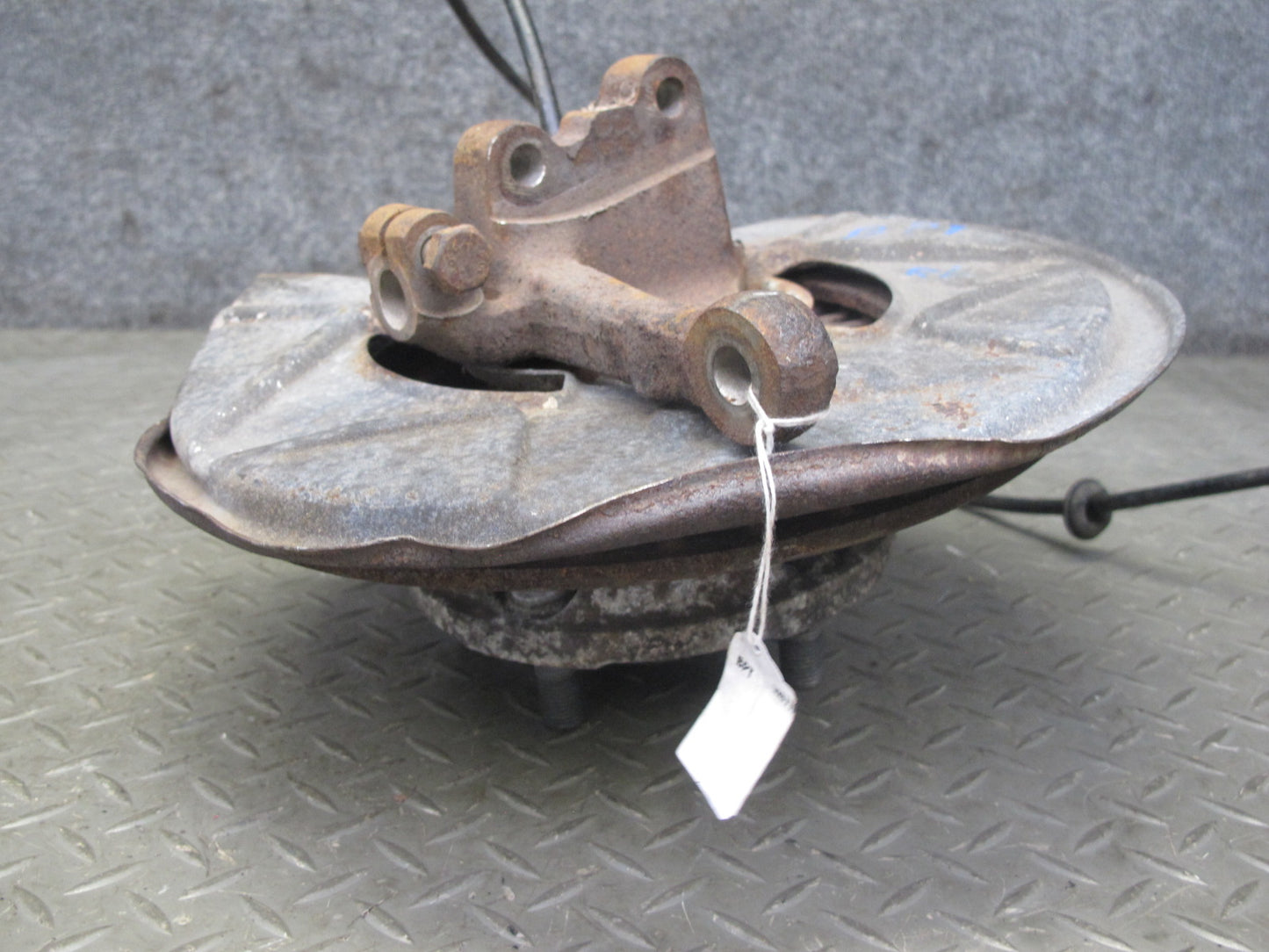 87-88 Porsche 924 S Front Left Spindle Knuckle Wheel Hub Brake Disc Rotor OEM