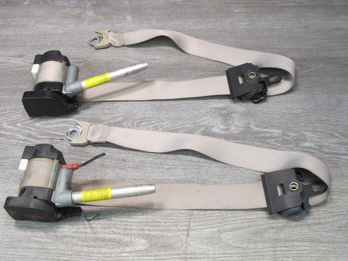 93-95 MERCEDES W140 S-CLASS FRONT LEFT & RIGHT SIDE SEATBELT RETRACTOR SET OEM