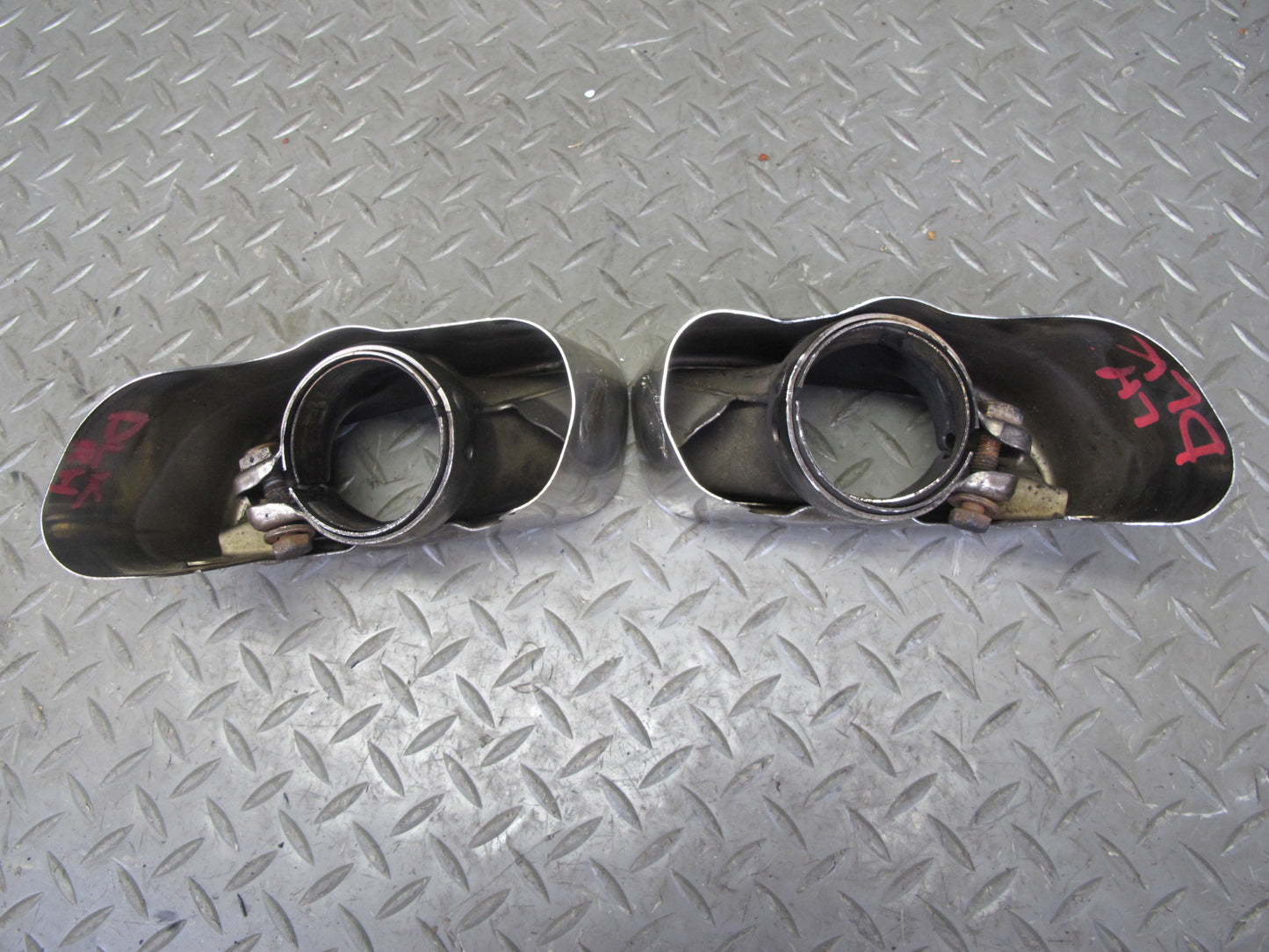 2012-2016 Mercedes R172 SLK Rear Left & Right Side Exhaust Muffler Tip Set