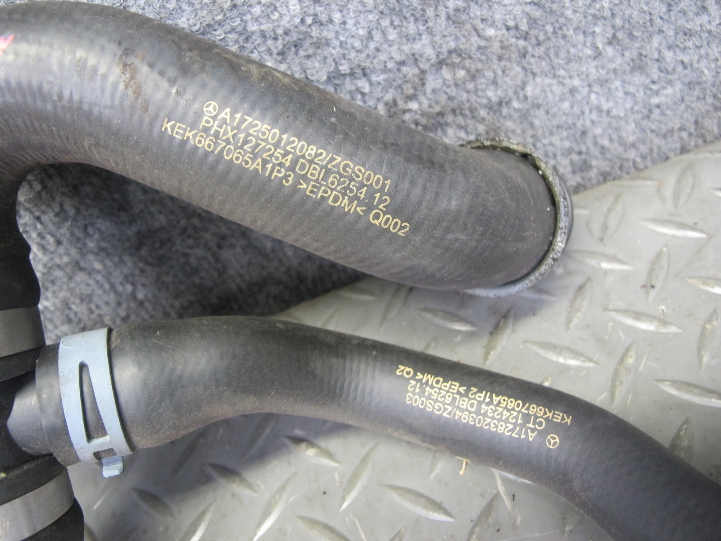 2012-2015 Mercedes R172 SLK250 M271 Engine Motor Cooling Radiator Hose Pipe Set