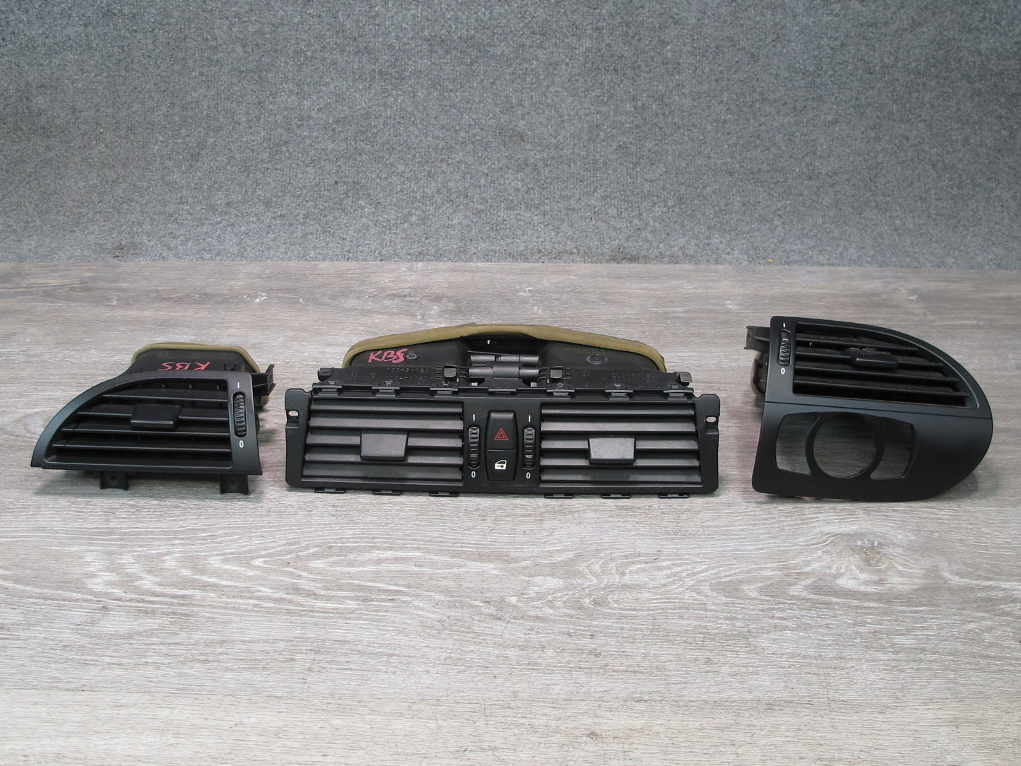 2006-2010 BMW E63 E64 Dash Front Left Center Right Air Vent Grille Set of 3