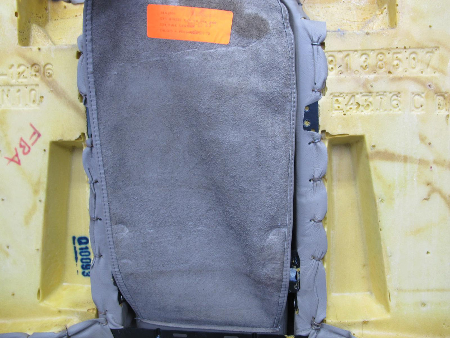 92-95 BMW E34 5-SERIES Sedan Rear Seat Upper Cushion Leather Parchment OEM