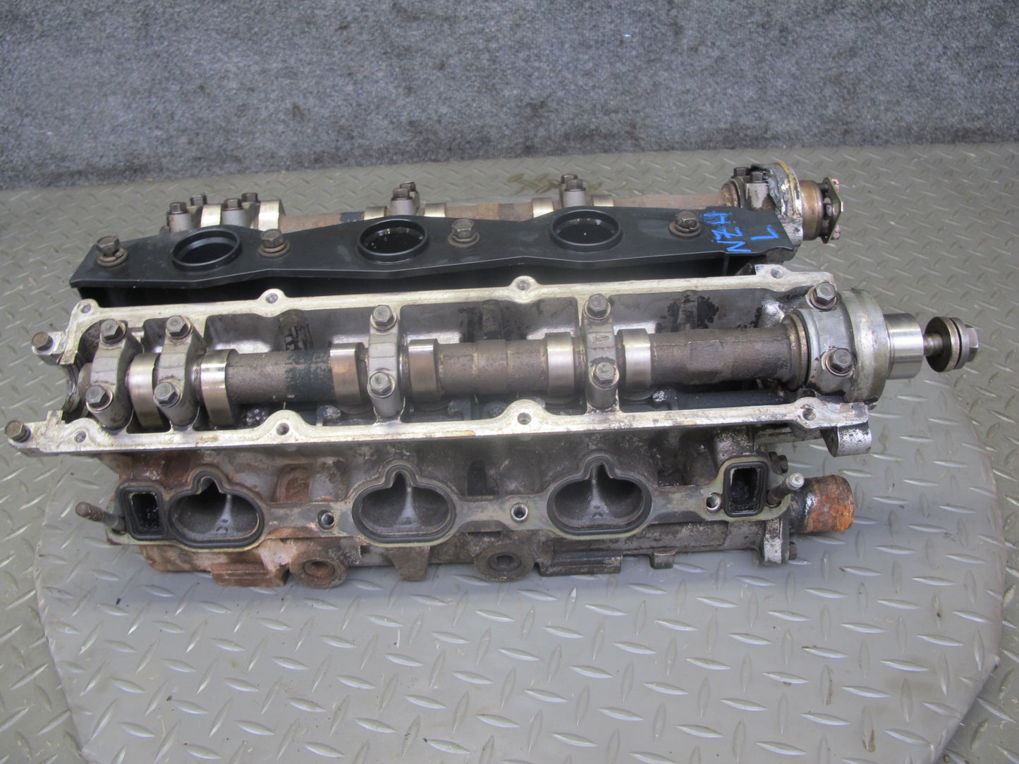 1993 Nissan Z32 300ZX VG30DE M/T Engine Left Cylinder Head w Camshafts 119K OEM