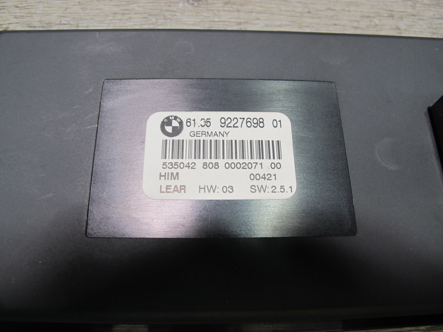 2010-2011 BMW E72 X6 Hybrid Interface Control Module 9227698