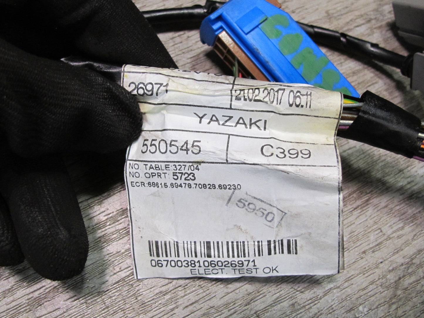 2017-2020 Maserati Levante M161 Center Console Wire Wiring Harness 6700381060