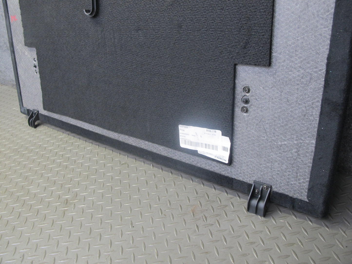 12-15 Mercedes W166 Ml-class Trunk Cargo Floor Carpet Cover Panel Black OEM