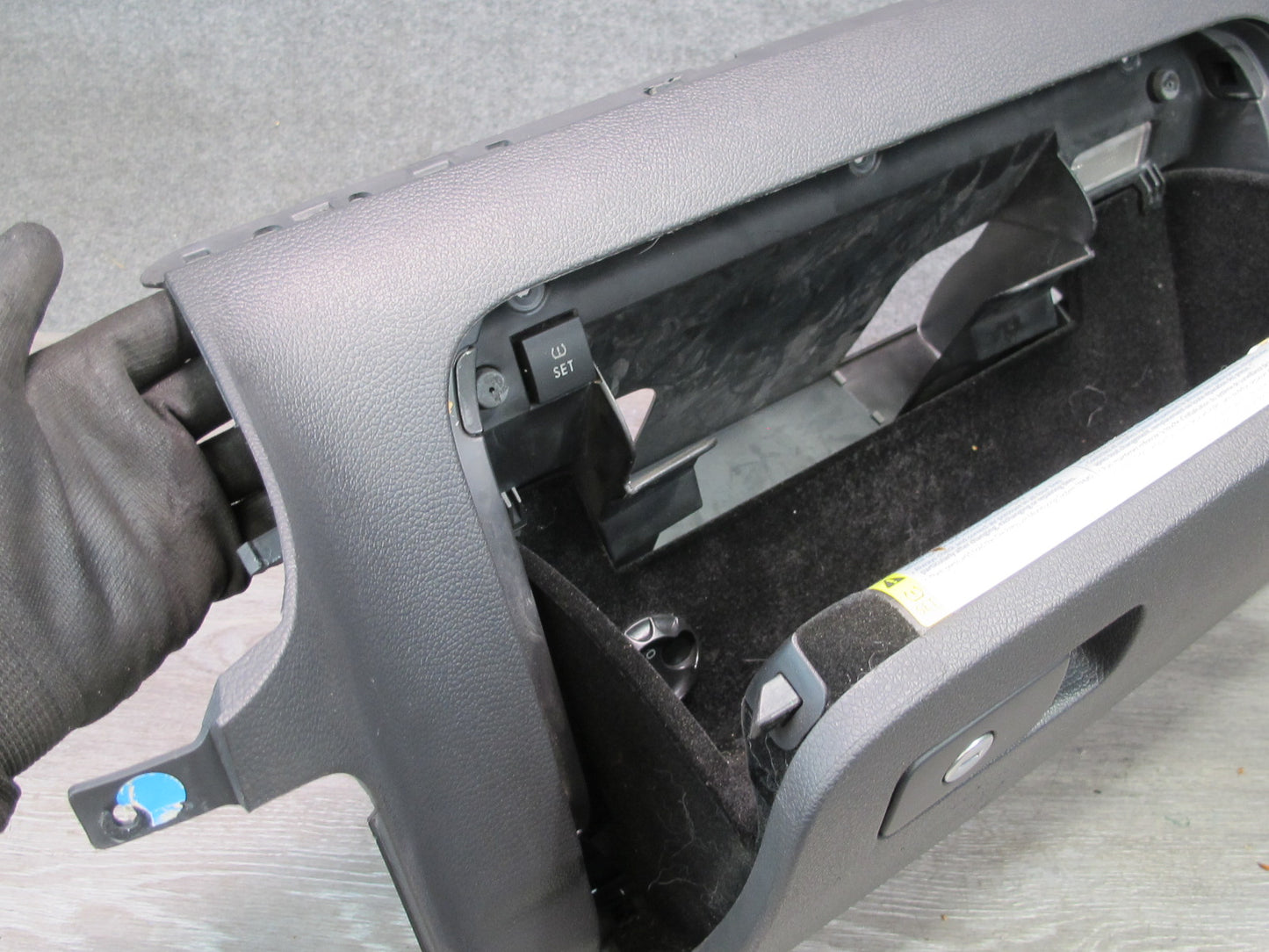 12-13 VW Golf MK6 R Front Right Glove Compartment Storage Box Black OEM