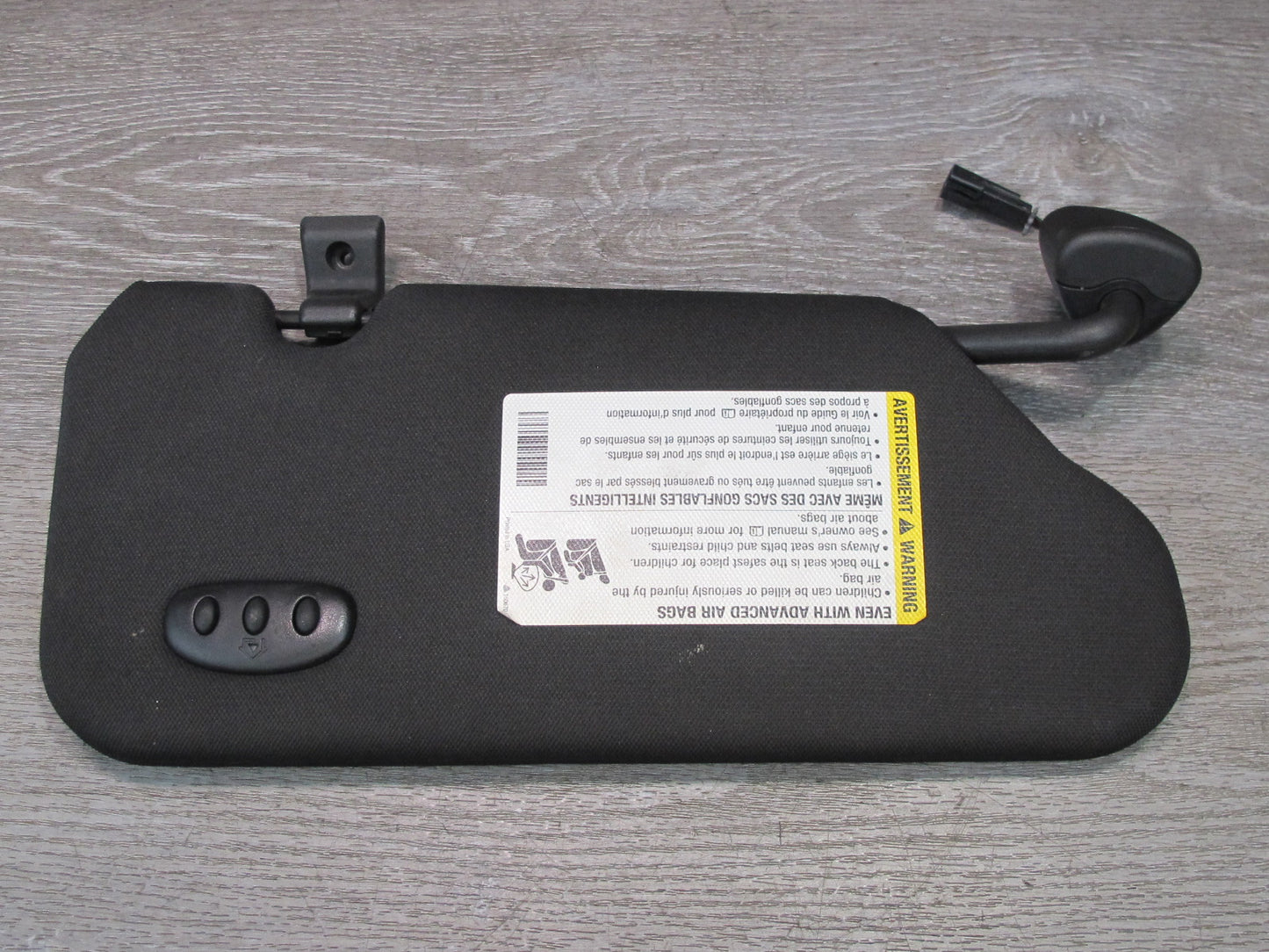 2004-2009 Cadillac XLR Front Left Sun Visor w Homelink Black