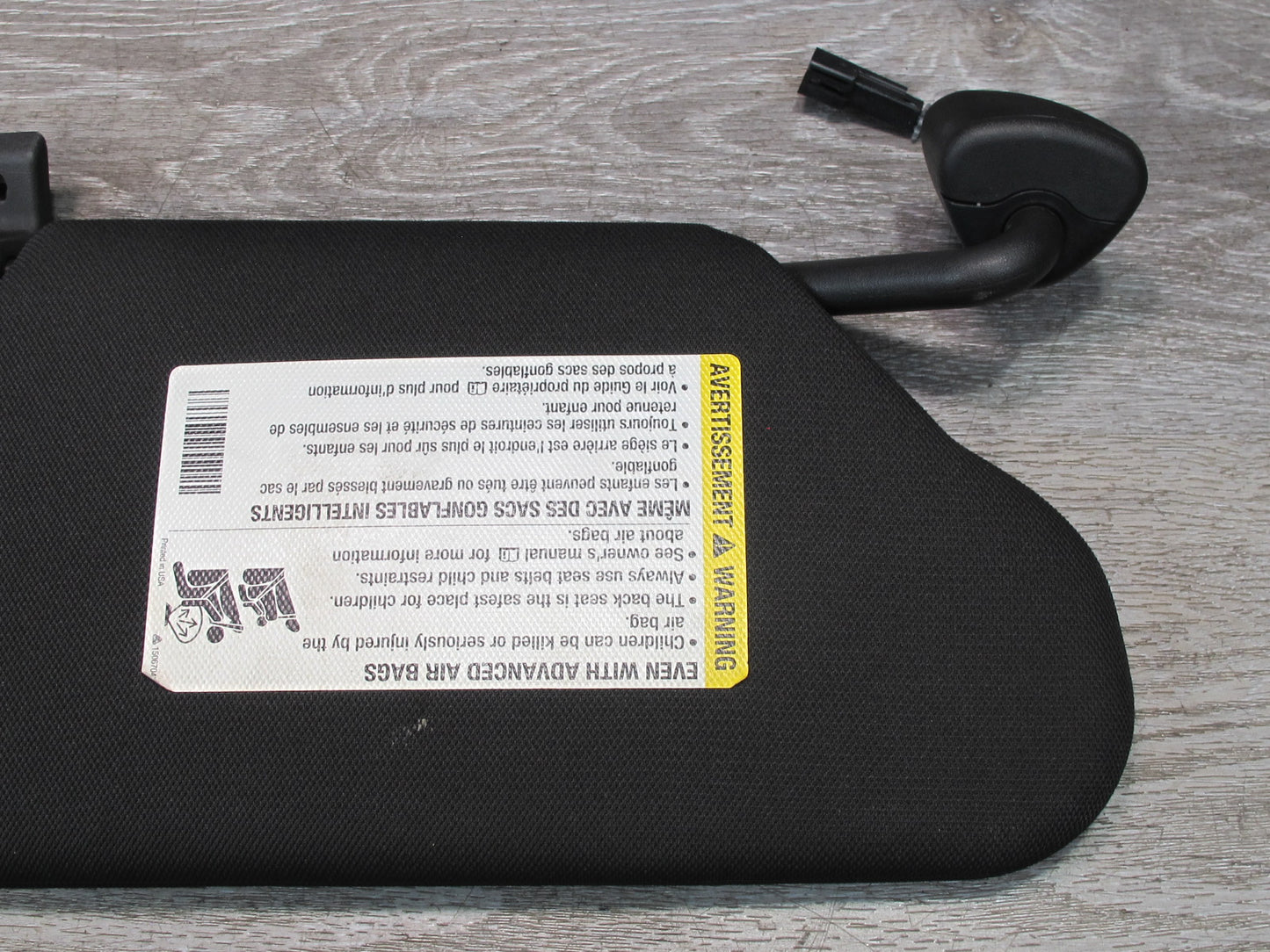 2004-2009 Cadillac XLR Front Left Sun Visor w Homelink Black