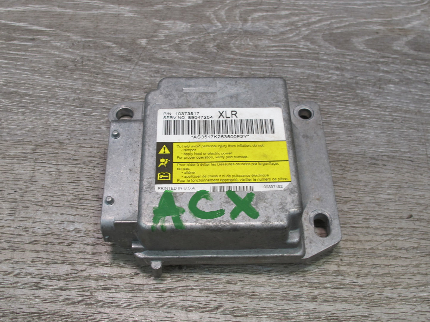 2006 CADILLAC XLR SRS AIRBAG CONTROL MODULE UNIT 10373517 OEM