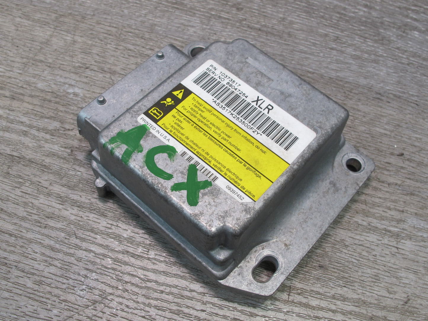 2006 CADILLAC XLR SRS AIRBAG CONTROL MODULE UNIT 10373517 OEM