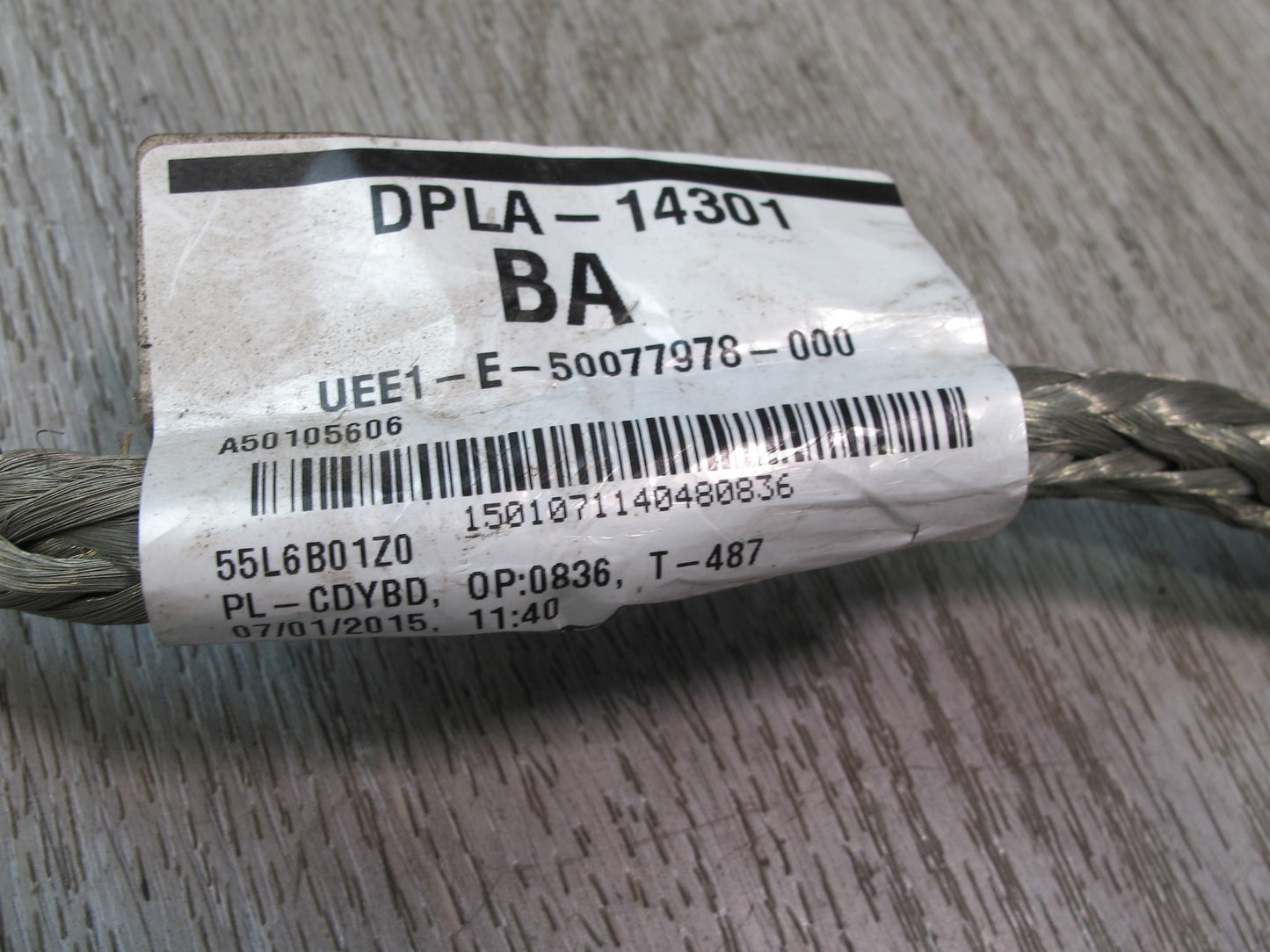 2013-2017 Land Range Rover L405 Negative Ground Battery Cable Line DPLA-14301-BA