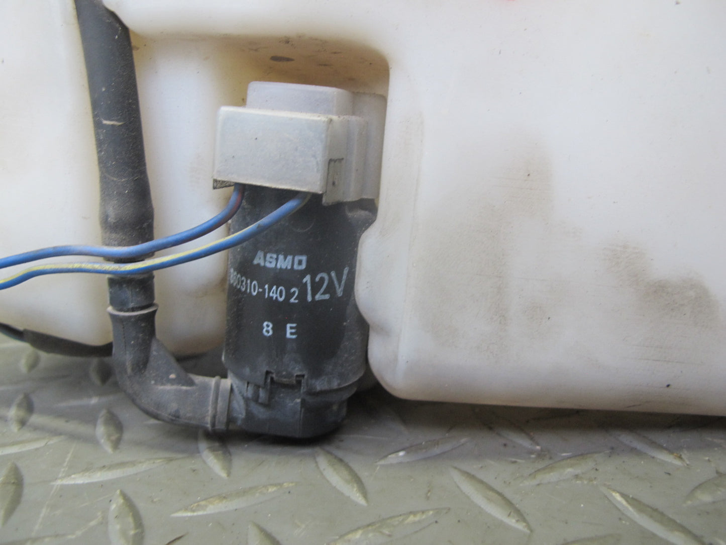 86-88 Mazda RX7 FC3S Front Windshield Washer Reservoir w Filler Neck & Pump OEM