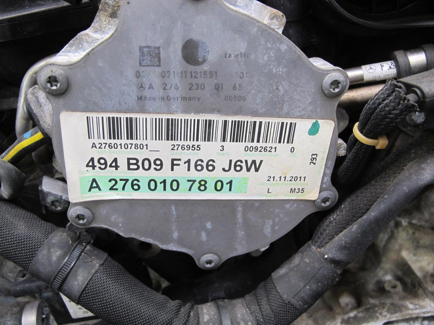 2012 Mercedes W166 ML350 M276 276.955 3.5L Engine Motor Complete OEM