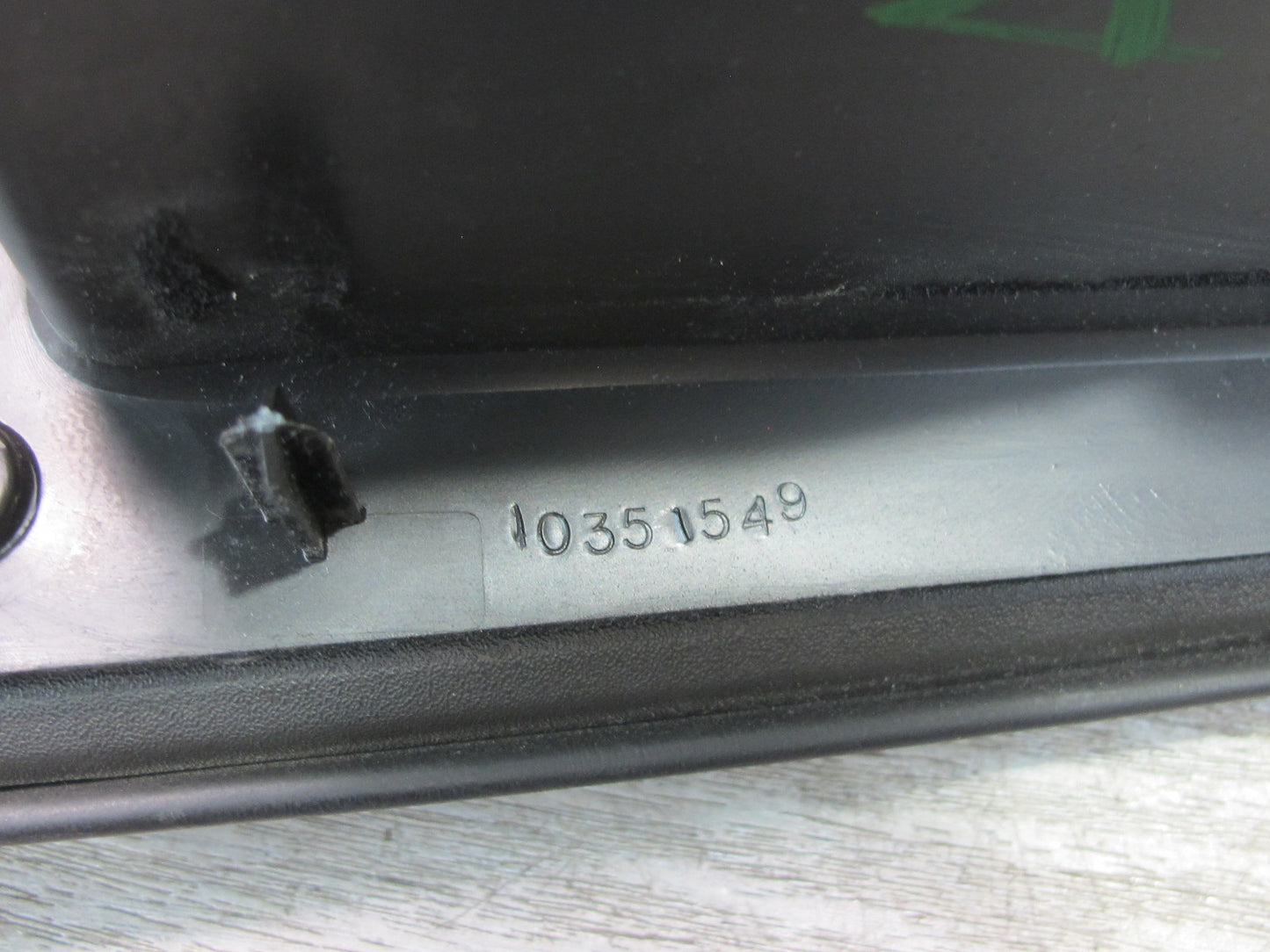 2004-2009 Cadillac XLR Rear Console Storage Compartment Box Leather Black