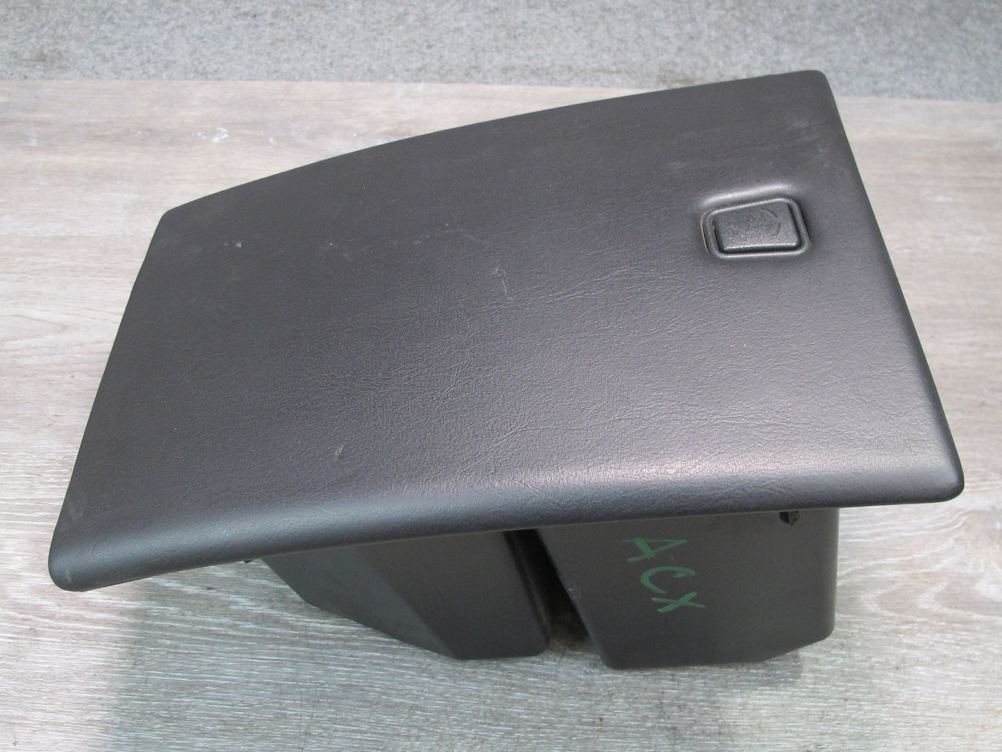 2004-2009 Cadillac XLR Rear Console Storage Compartment Box Leather Black