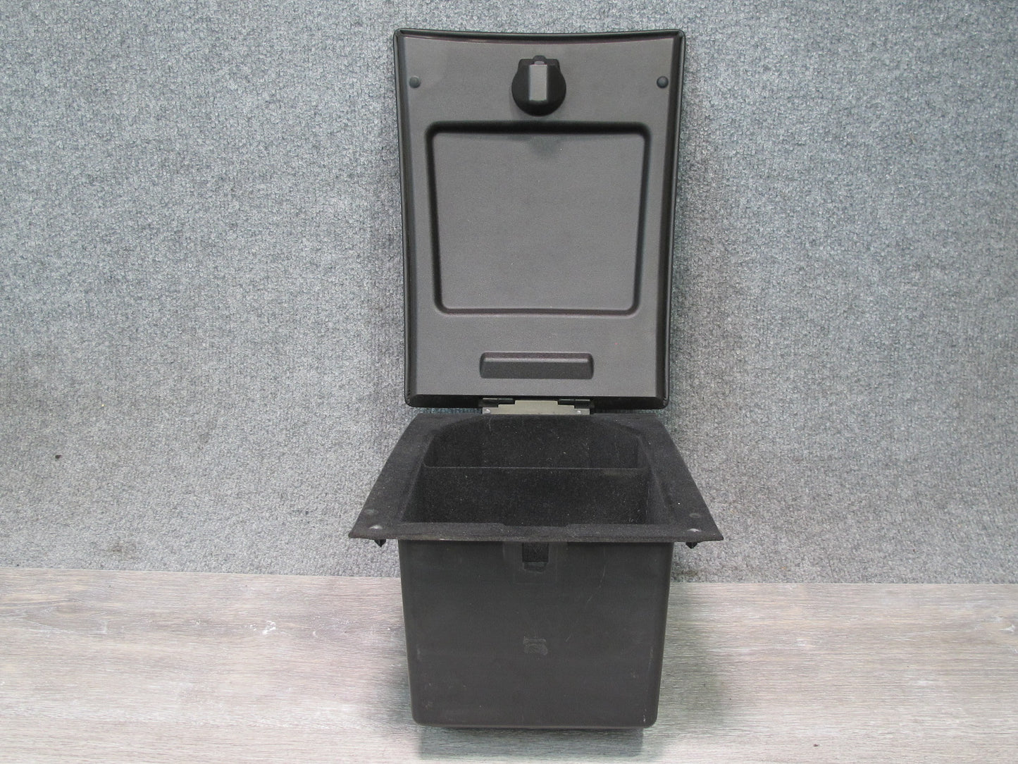 2004-2009 Cadillac XLR Rear Console Storage Compartment Box Leather Black