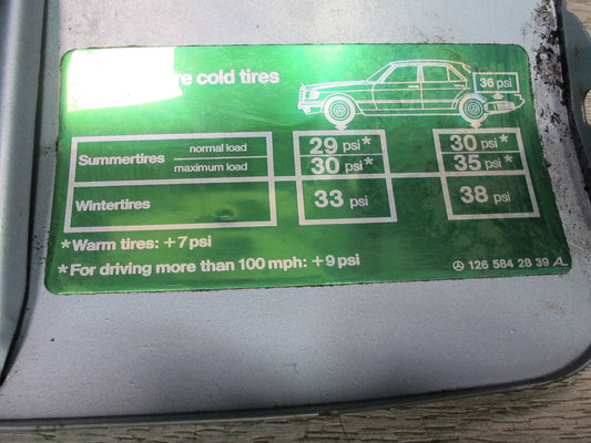 86-91 Mercedes W126 Fuel Tank Filler Door Lid Cover OEM