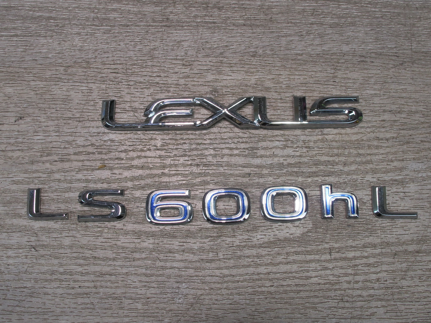 08-09 Lexus LS600hL Hybrid Rear Trunk Lid Emblem Logo Badge Symbol Set OEM