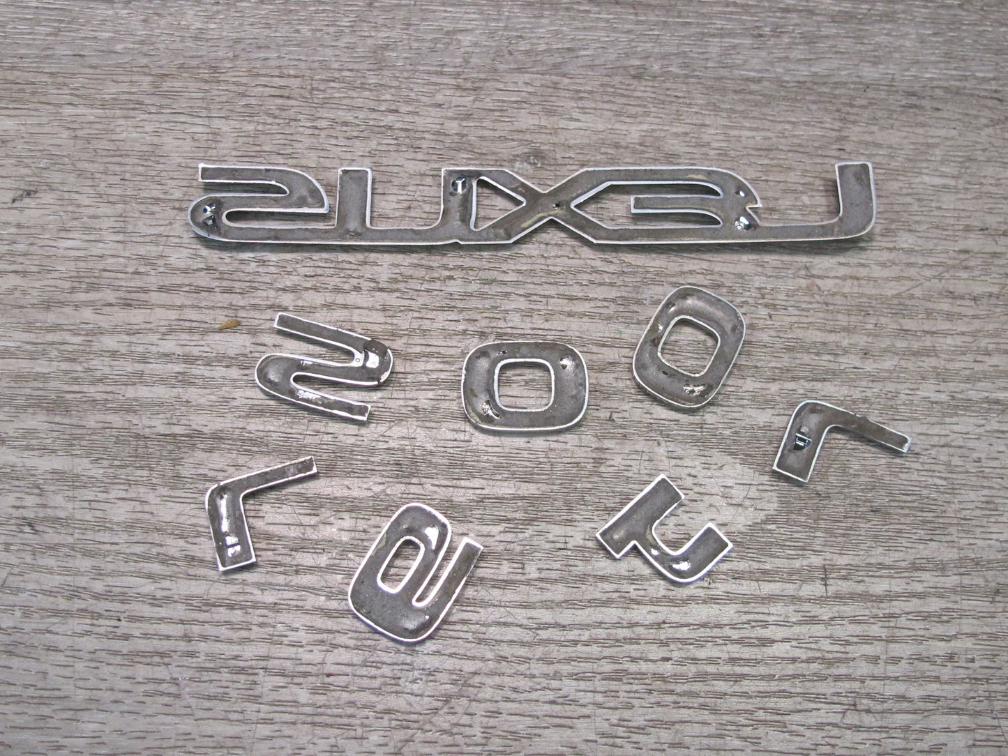 08-09 Lexus LS600hL Hybrid Rear Trunk Lid Emblem Logo Badge Symbol Set OEM