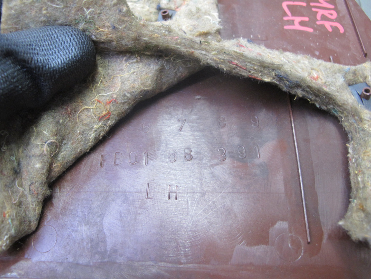 86-88 Mazda RX7 Set of 2 Left & Right Kick Trim Cover Panel RED OEM