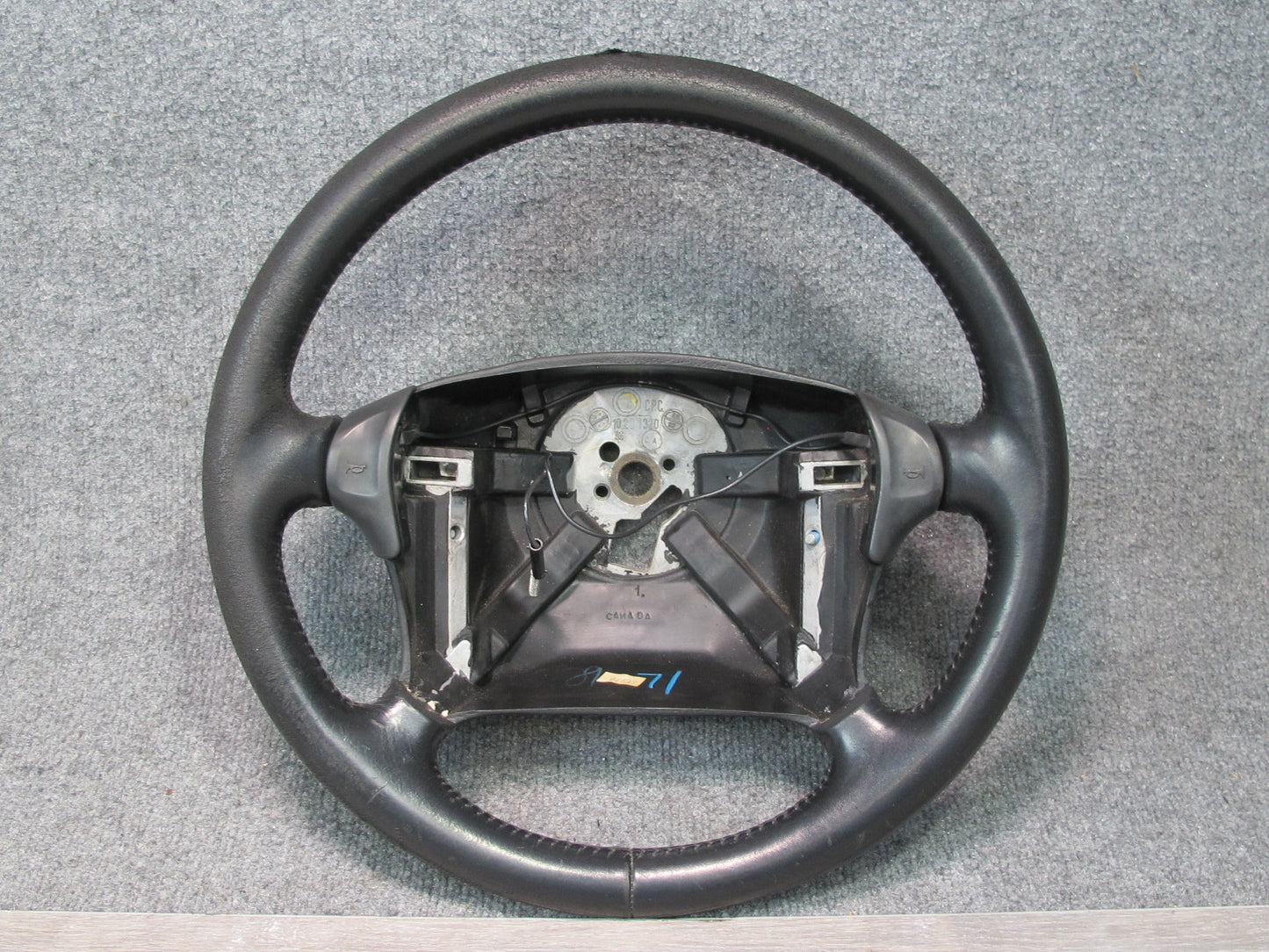 90-93 Chevrolet Corvette C4 4-SPOKE Leather Steering w Horn Buttons OEM