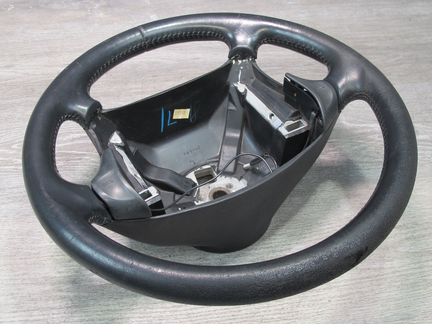 90-93 Chevrolet Corvette C4 4-SPOKE Leather Steering w Horn Buttons OEM