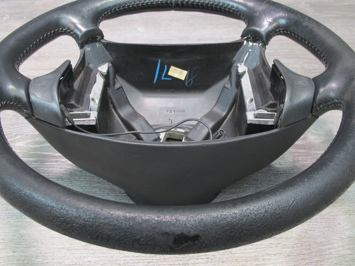 90-93 Chevrolet Corvette C4 4-SPOKE Leather Steering w Horn Buttons OEM