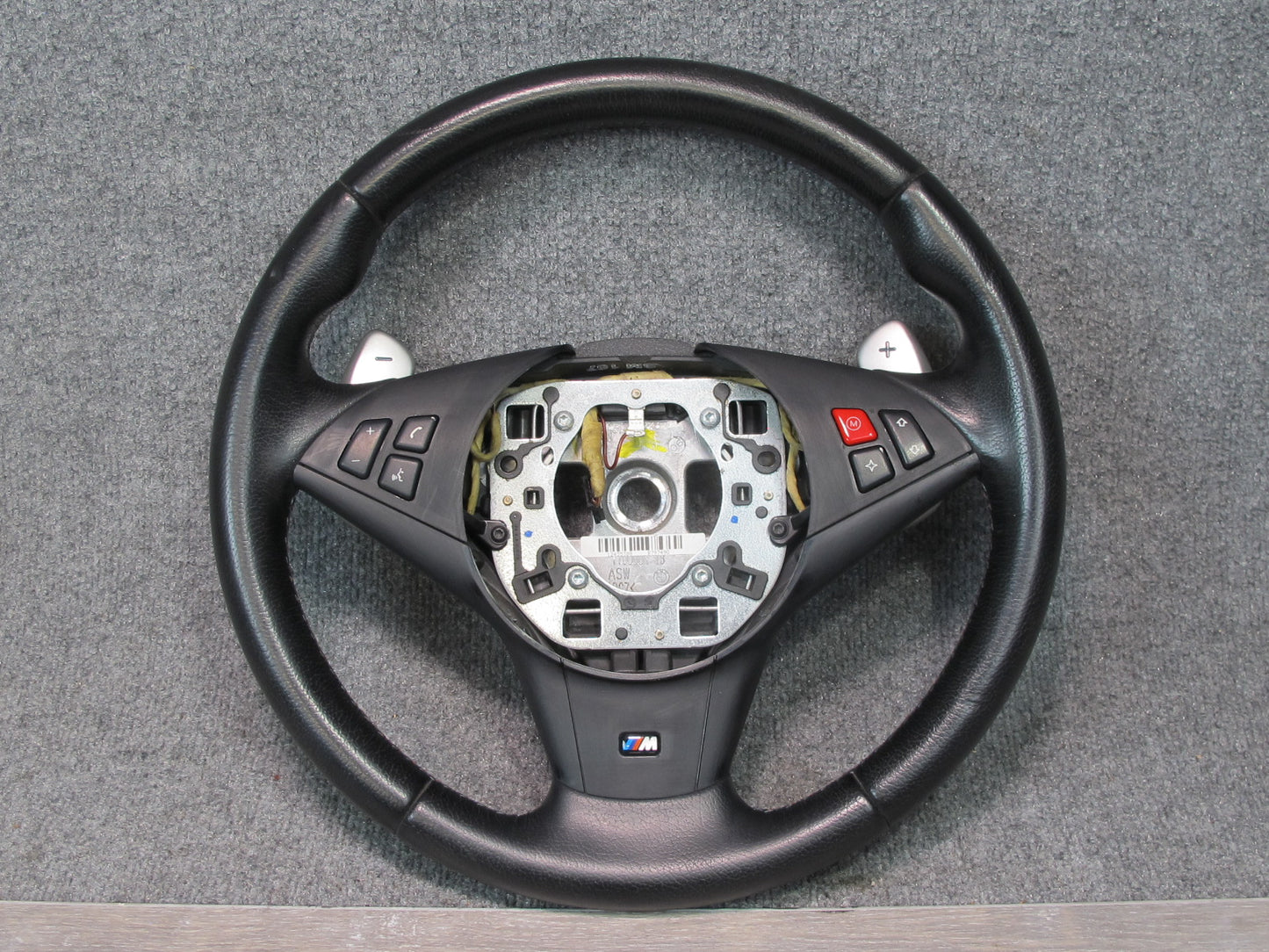 2006-2010 BMW E63 E64 M6 SMG M Sport Leather Steering Black w Controls & Paddles