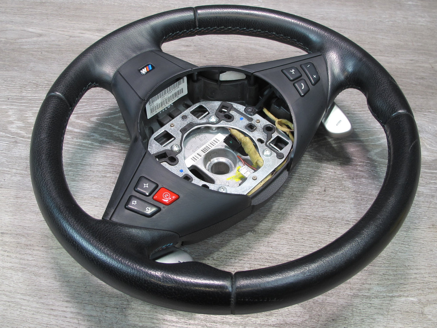 2006-2010 BMW E63 E64 M6 SMG M Sport Leather Steering Black w Controls & Paddles