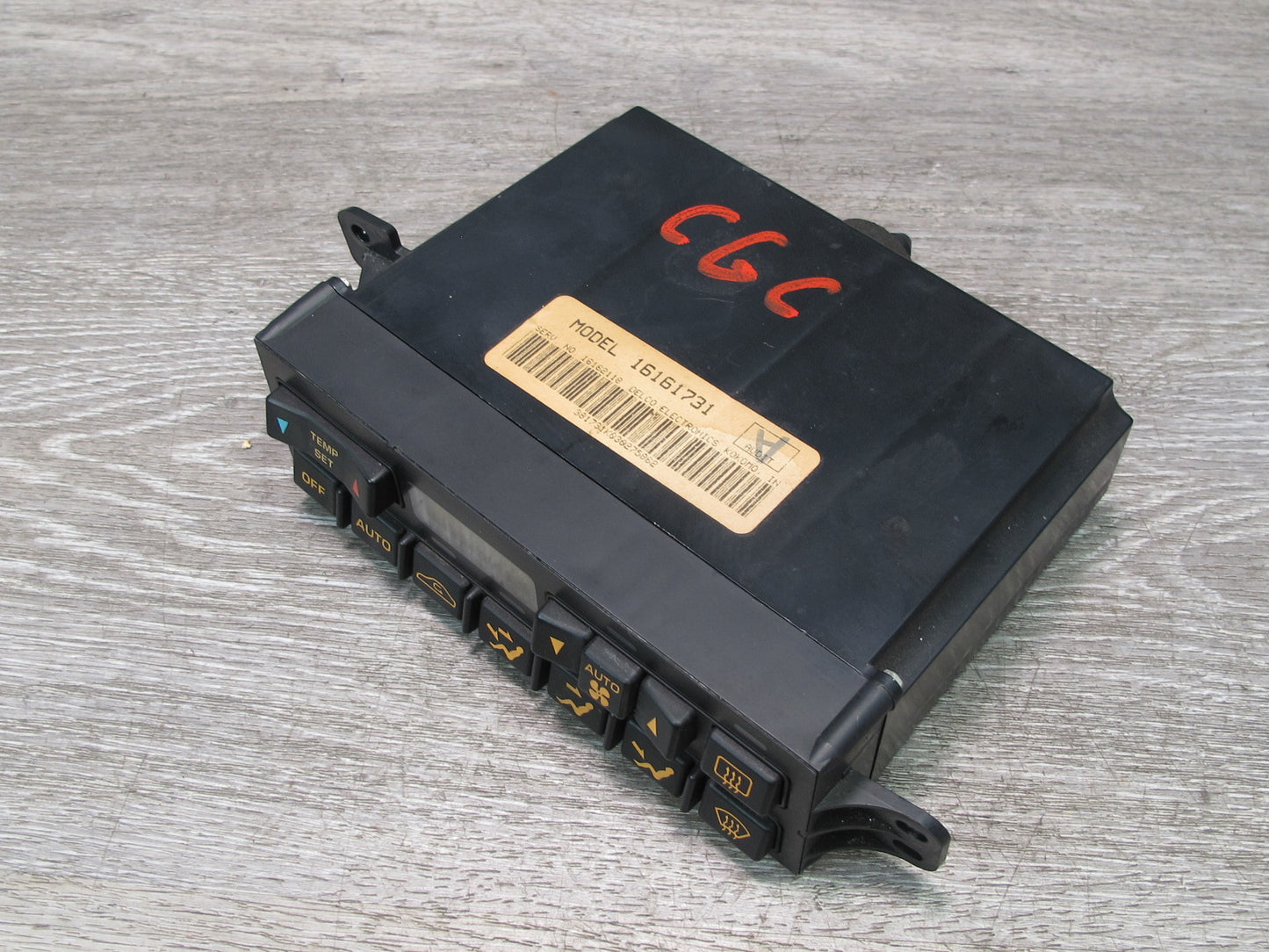 92-93 Chevrolet Corvette C4 A/C Heater Climate Control Switch Panel 16161731 OEM