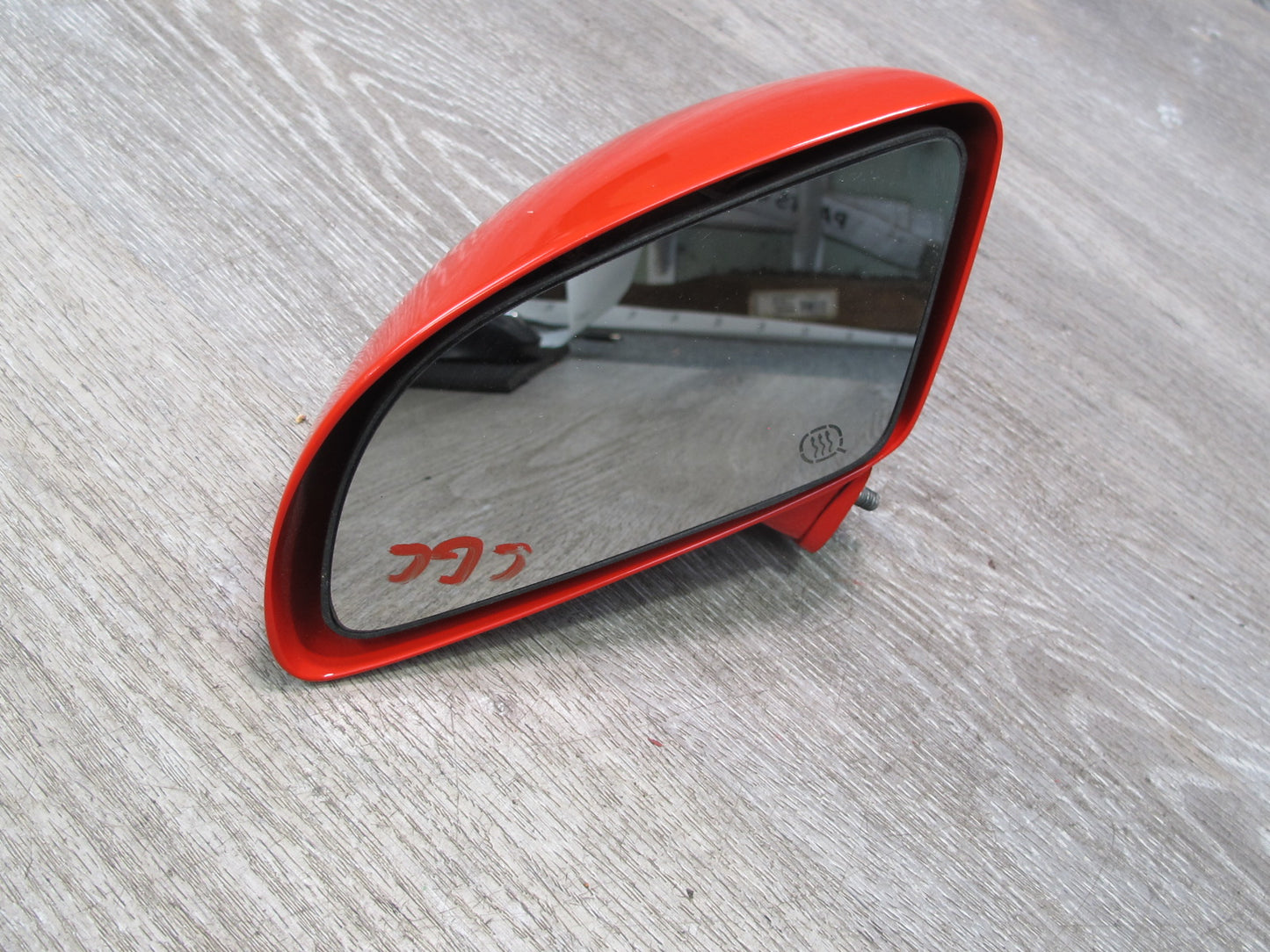 88-96 Chevrolet Corvette C4 Left Driver Door Heated Power Mirror Torch RED OEM