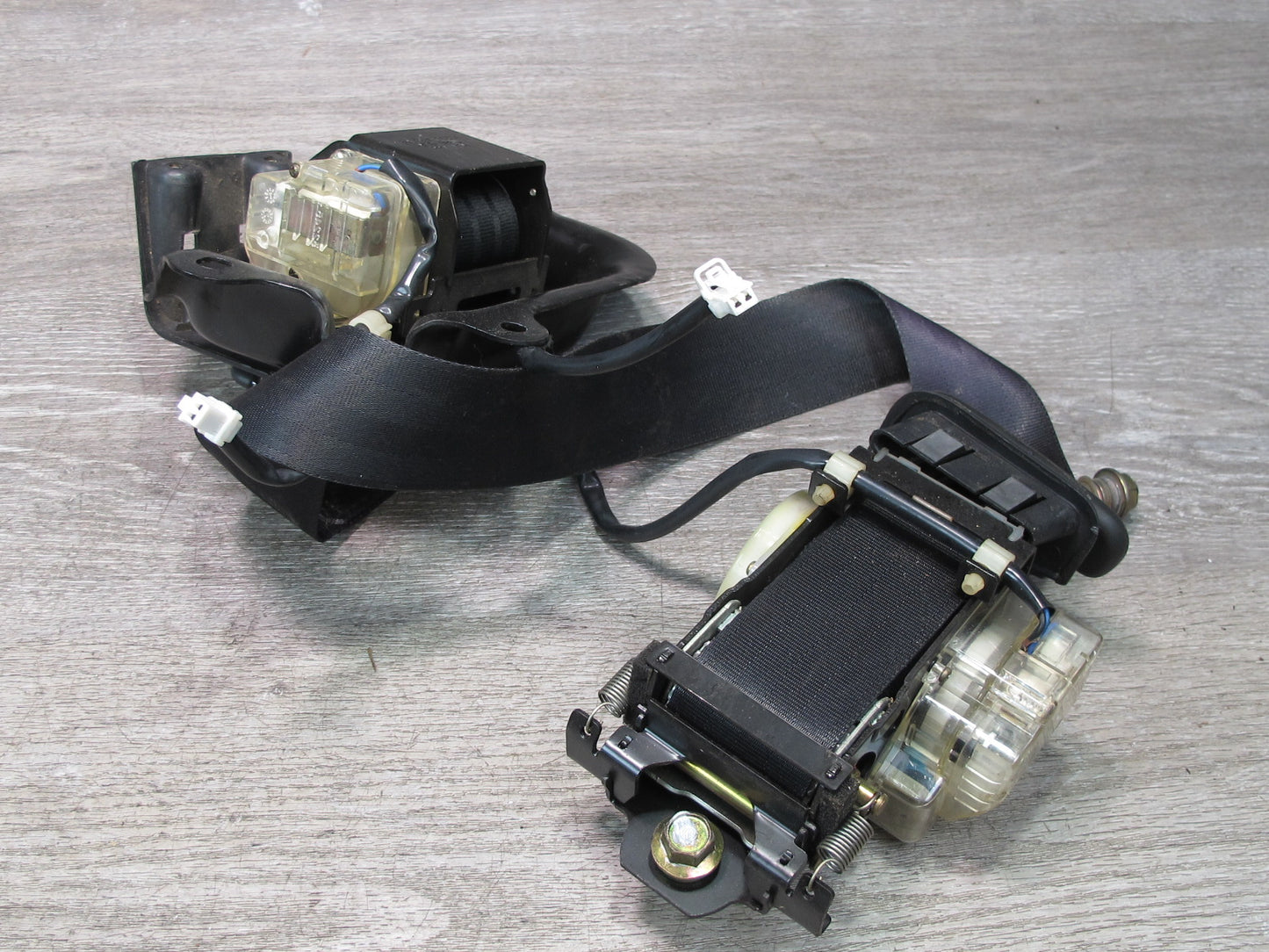 90-93 NISSAN 300ZX Z32 2+2 FRONT LEFT & RIGHT SIDE SEATBELT RETRACTOR SET OEM