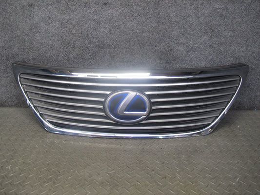 08-09 Lexus UVF46 LS600h Hybrid Front Bumper Chrome Trim Grille w Emblem OEM