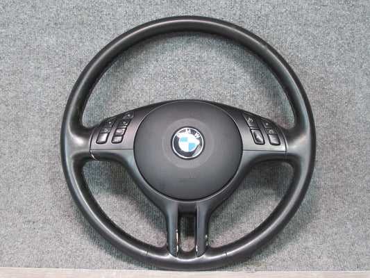 01-06 BMW E46 3-SERIES M3 FRONT LEFT DRIVER SIDE SPORT STEERING WHEEL W/ SRS AIRBAG OEM