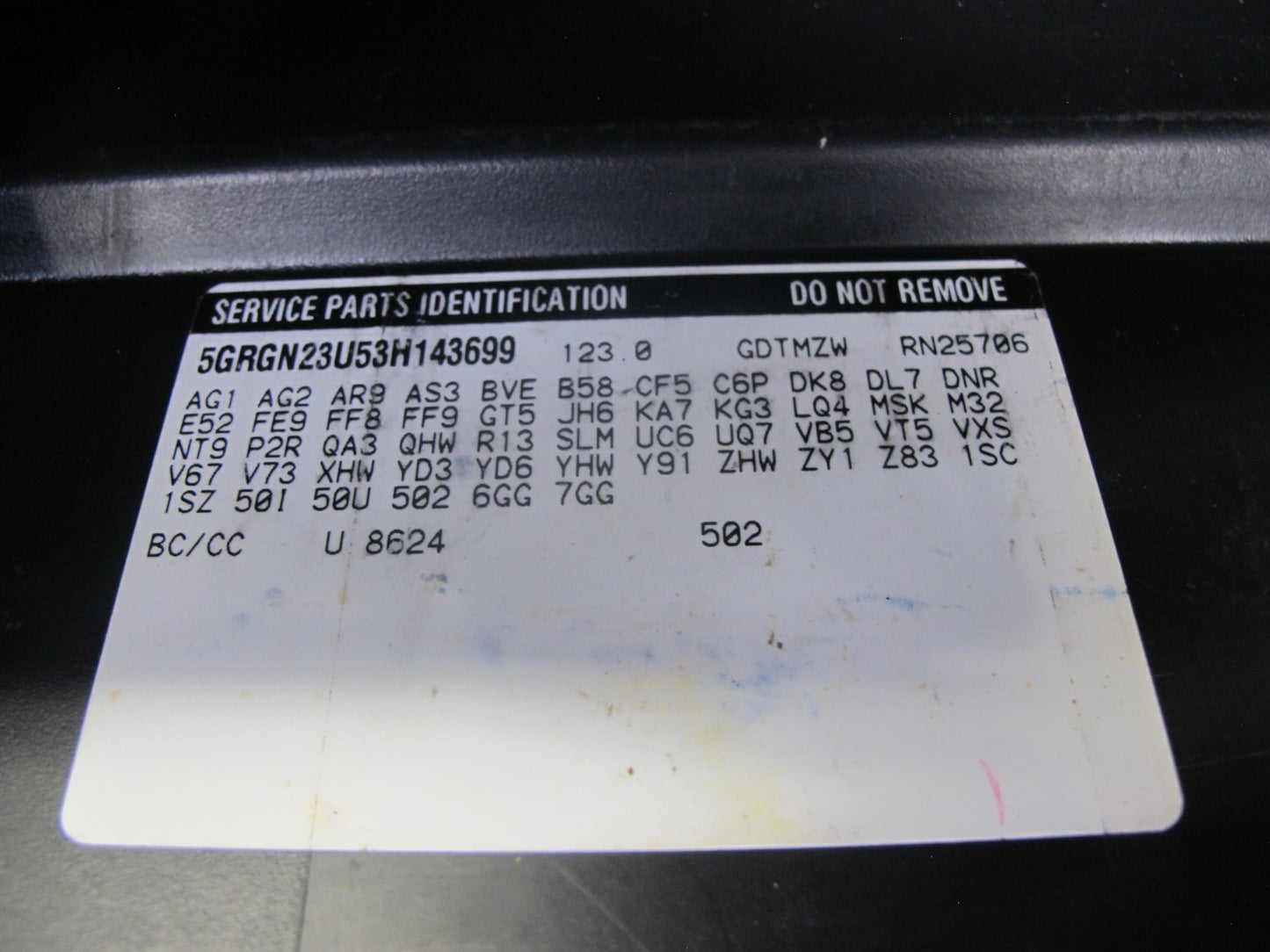 2003-2007 Hummer H2 Front Right Passenger Dash Glove Box Compartment Storage