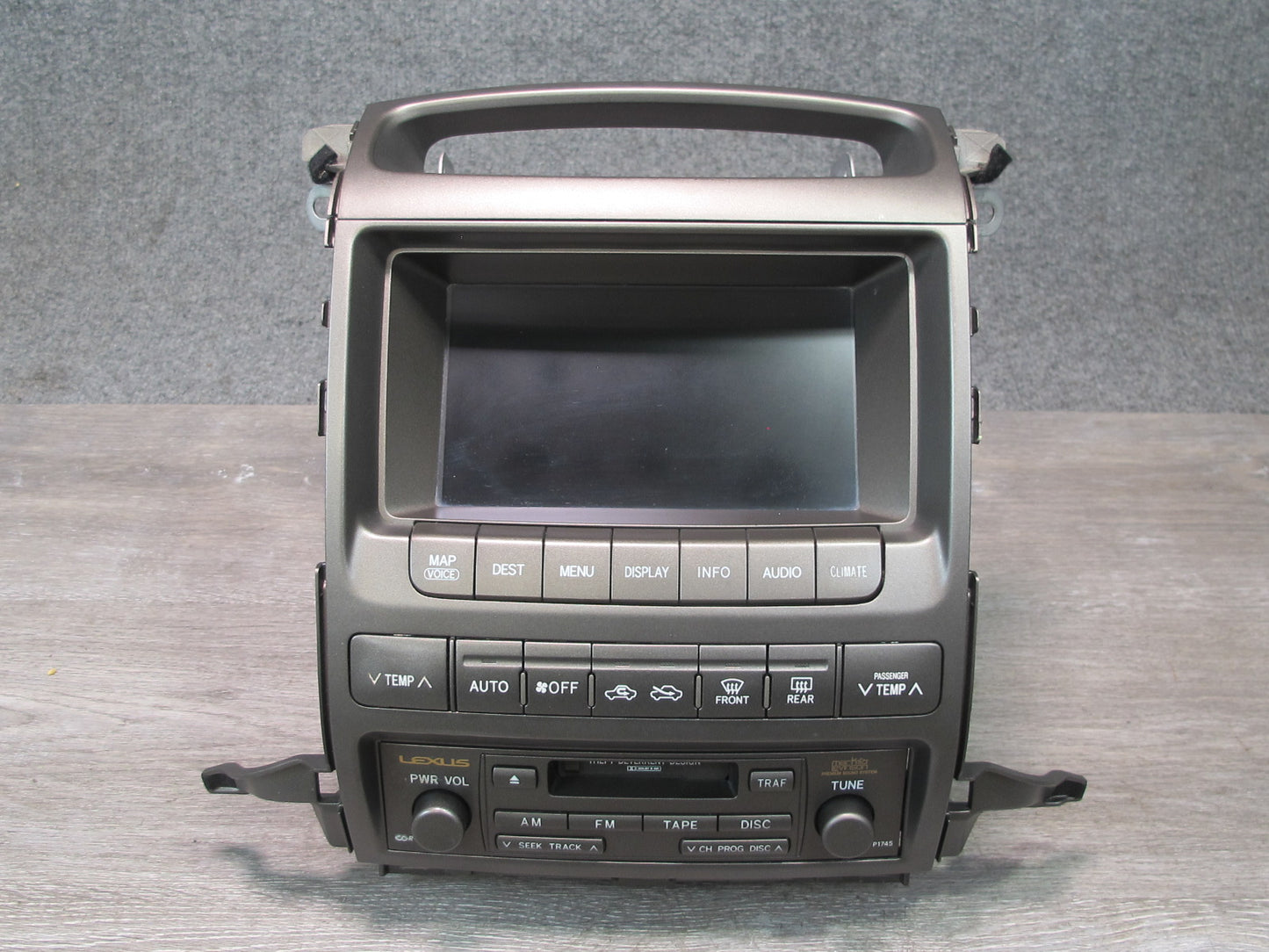 2003-2005 Lexus UZJ120L GX470 Navigation Display Climate Switch Cassette Player
