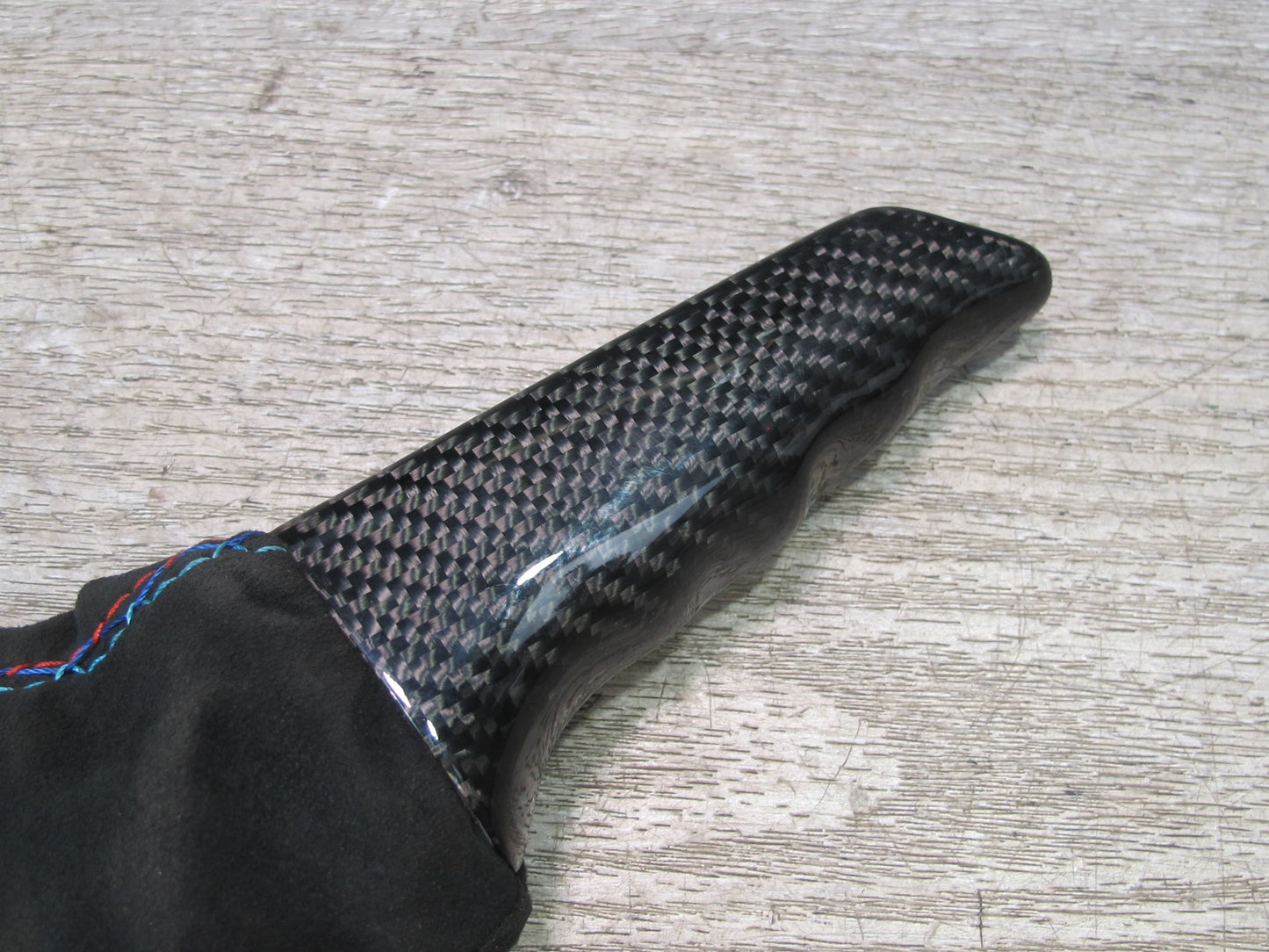 2006-2010 BMW E63 E64 Aftermarket Alcantara Carbon Parking Brake Handle w Boot