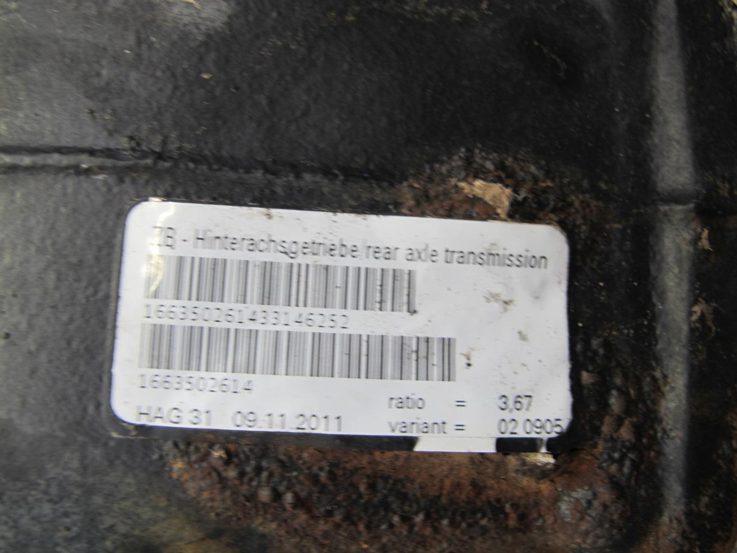 12-18 Mercedes W166 GLE350 ML350 AWD Rear Differential Carrier 3.67 Ratio OEM