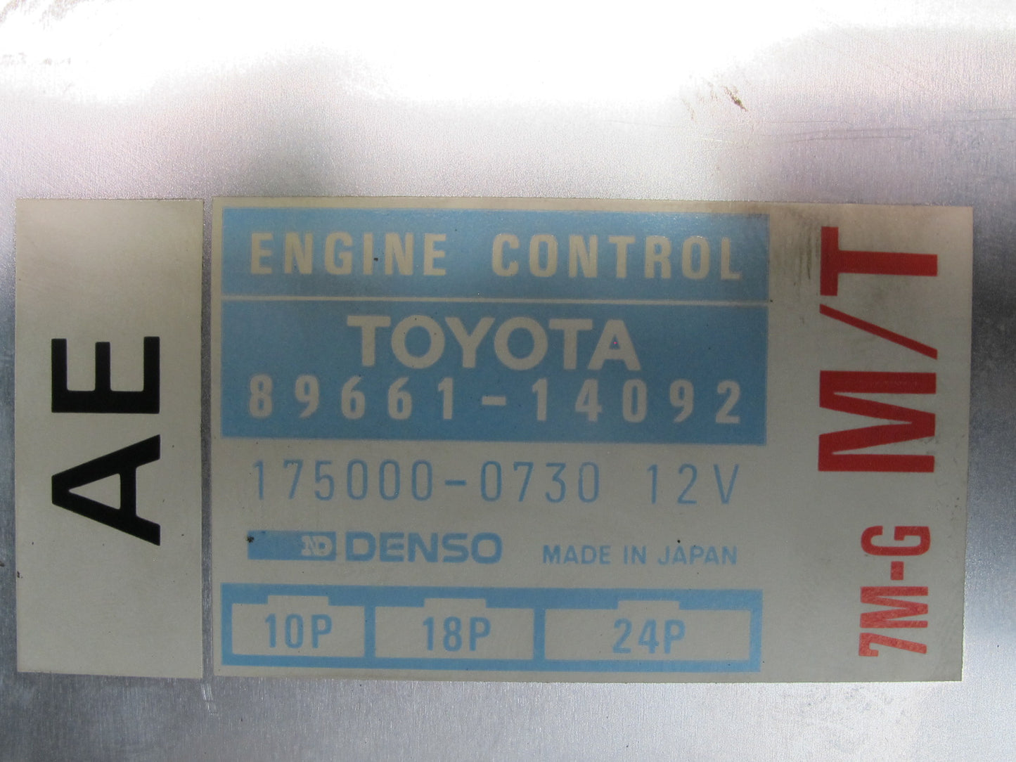 86-87 Toyota Supra MA70L 7MGE NA M/T Engine ECU ECM Computer Control Module OEM