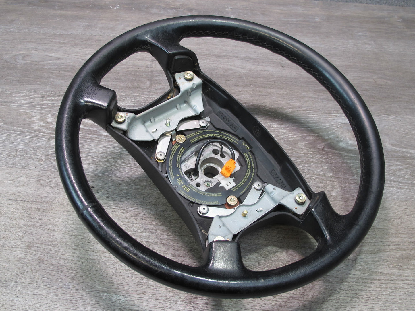94-95 BMW E34 5-SERIES A/T Leather Steering Black 1162806 OEM