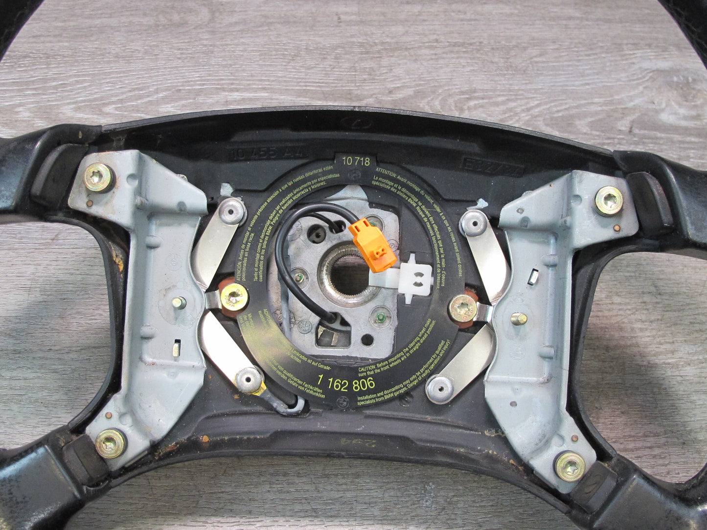 94-95 BMW E34 5-SERIES A/T Leather Steering Black 1162806 OEM