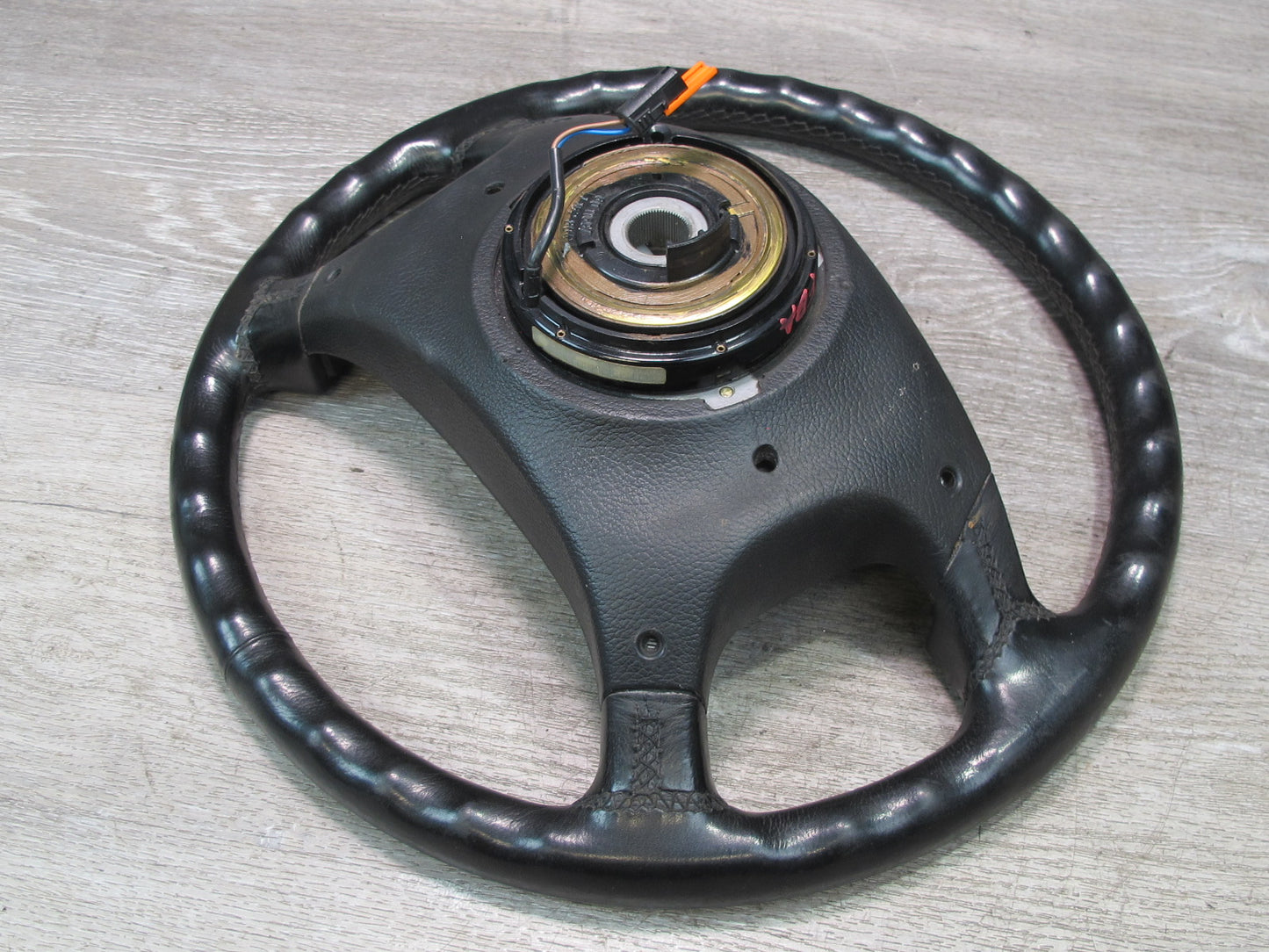 94-95 BMW E34 5-SERIES A/T Leather Steering Black 1162806 OEM