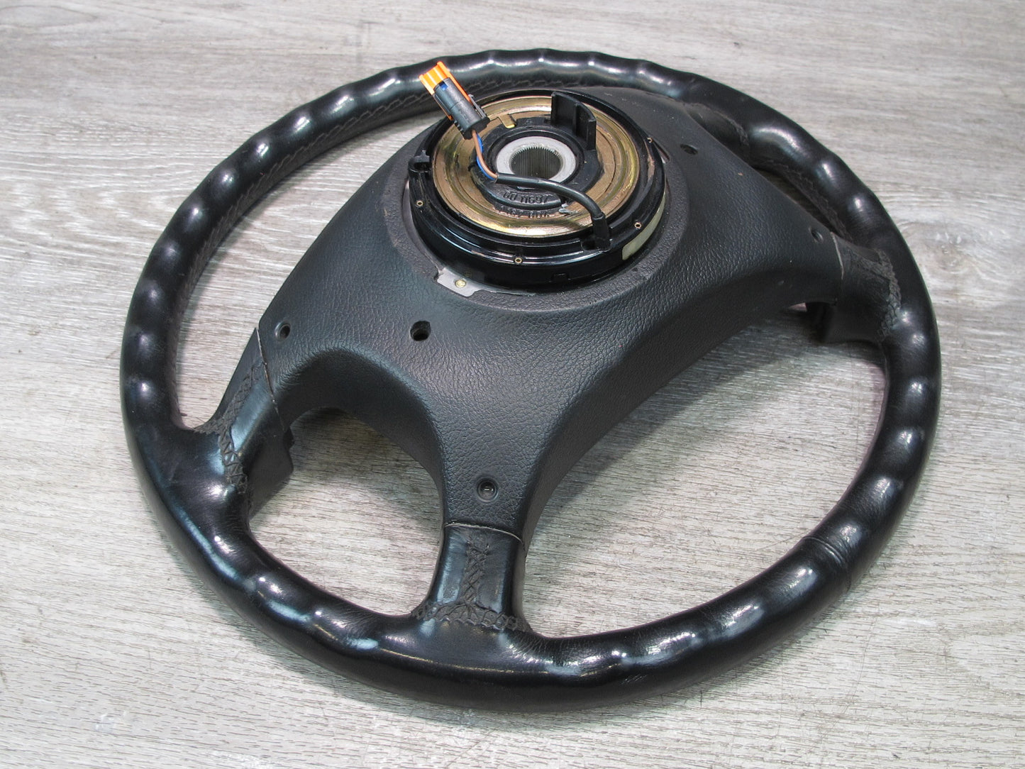 94-95 BMW E34 5-SERIES A/T Leather Steering Black 1162806 OEM