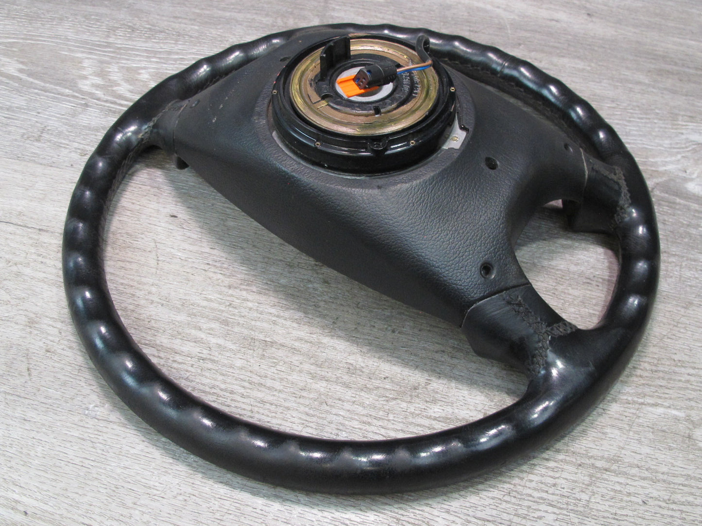94-95 BMW E34 5-SERIES A/T Leather Steering Black 1162806 OEM
