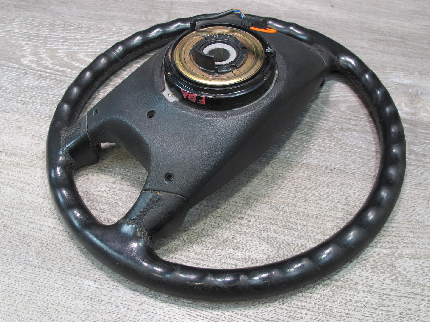 94-95 BMW E34 5-SERIES A/T Leather Steering Black 1162806 OEM