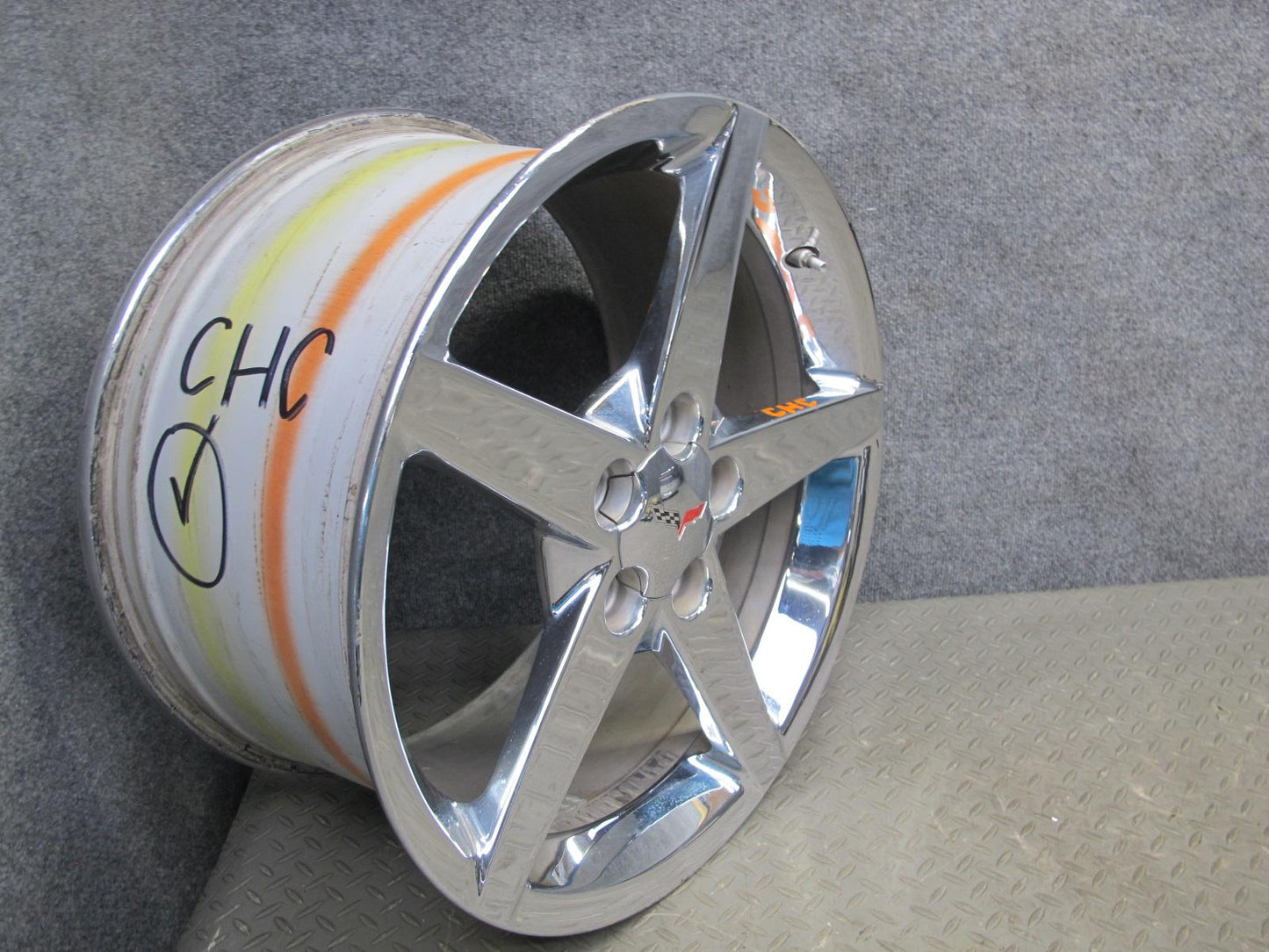 05-07 Chevrolet Corvette C6 R19" Rear Chrome Alloy Wheel Rim 19x10J ET79 OEM